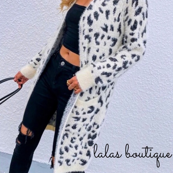 HP🥳~All Over Pattern Fluffy Knit Cardigan~ - Picture 9 of 9